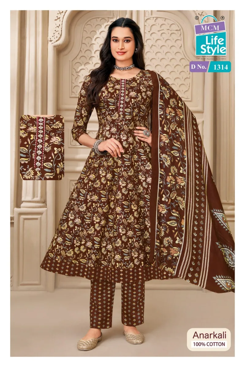 Anarkali Vol 13 By Mcm Cotton Printed Anarkali Kurtis Set